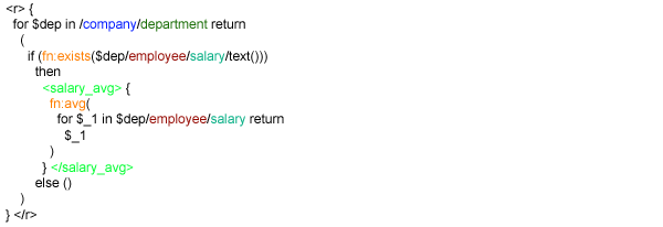 XQuery rewritten input query